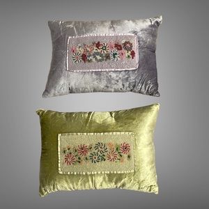 Vintage Beaded Throw Pillows